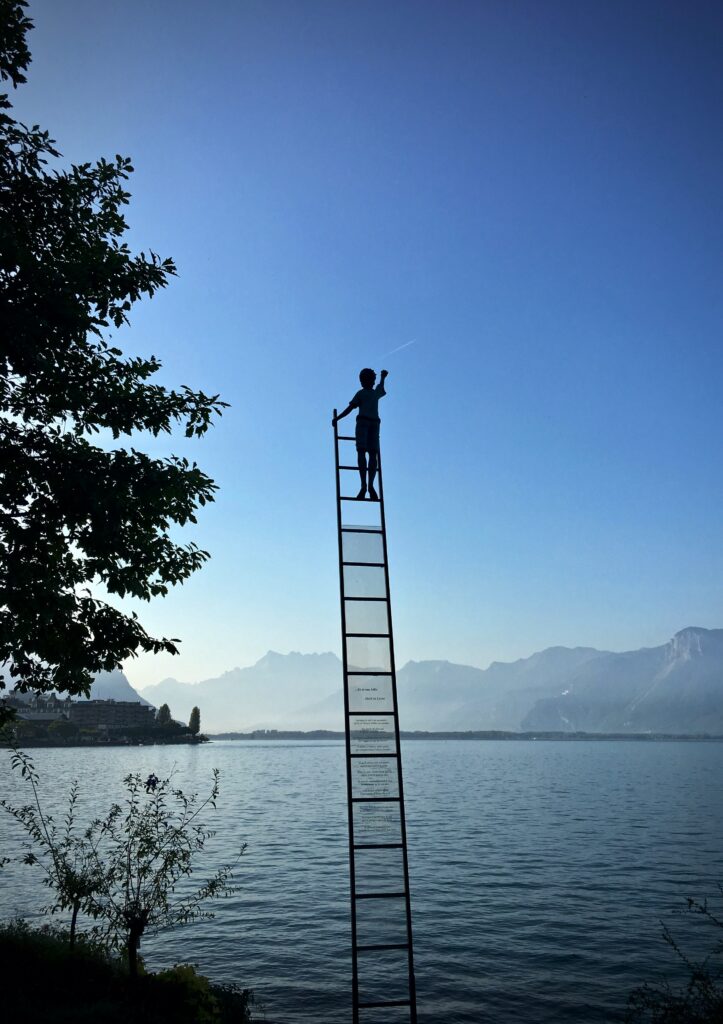 Kid and ladder
